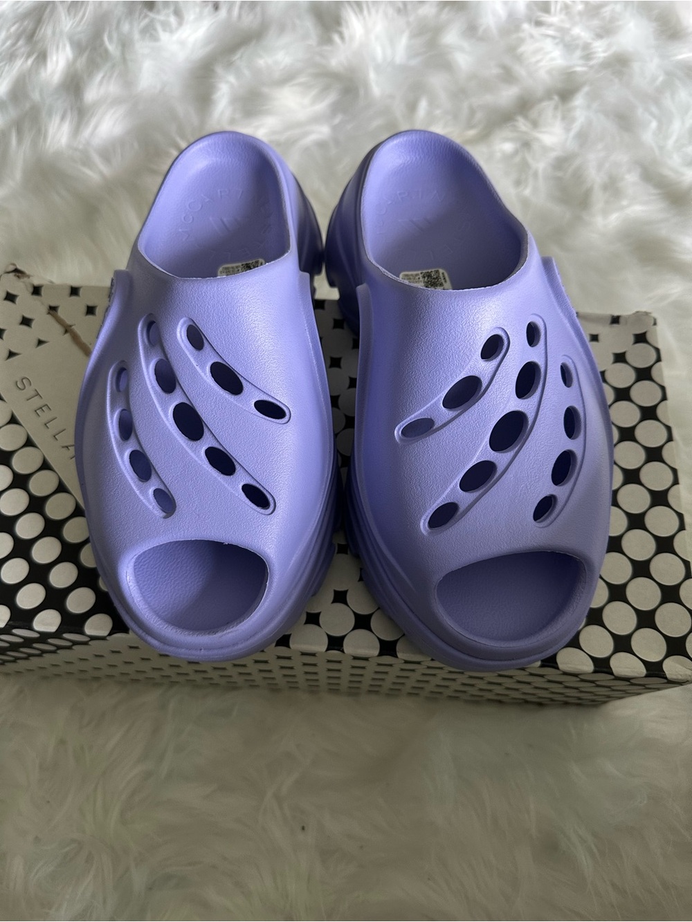 Stella McCartney Adidas Lavender Foam Slide Sandals